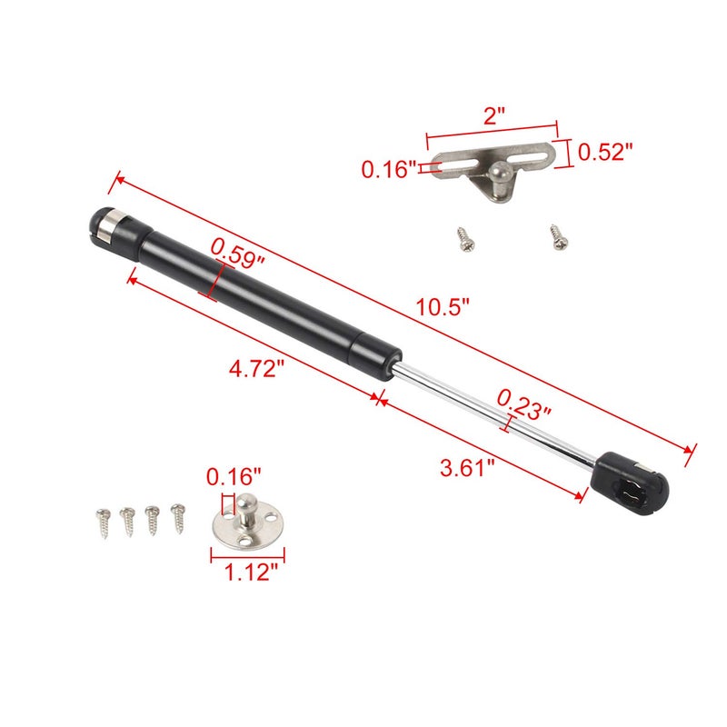 NovelBee 10pcs of 100N/22.5lb Gas Springs Strut,Lift Support,Cabinet Door Lid Stay Support - Image 2